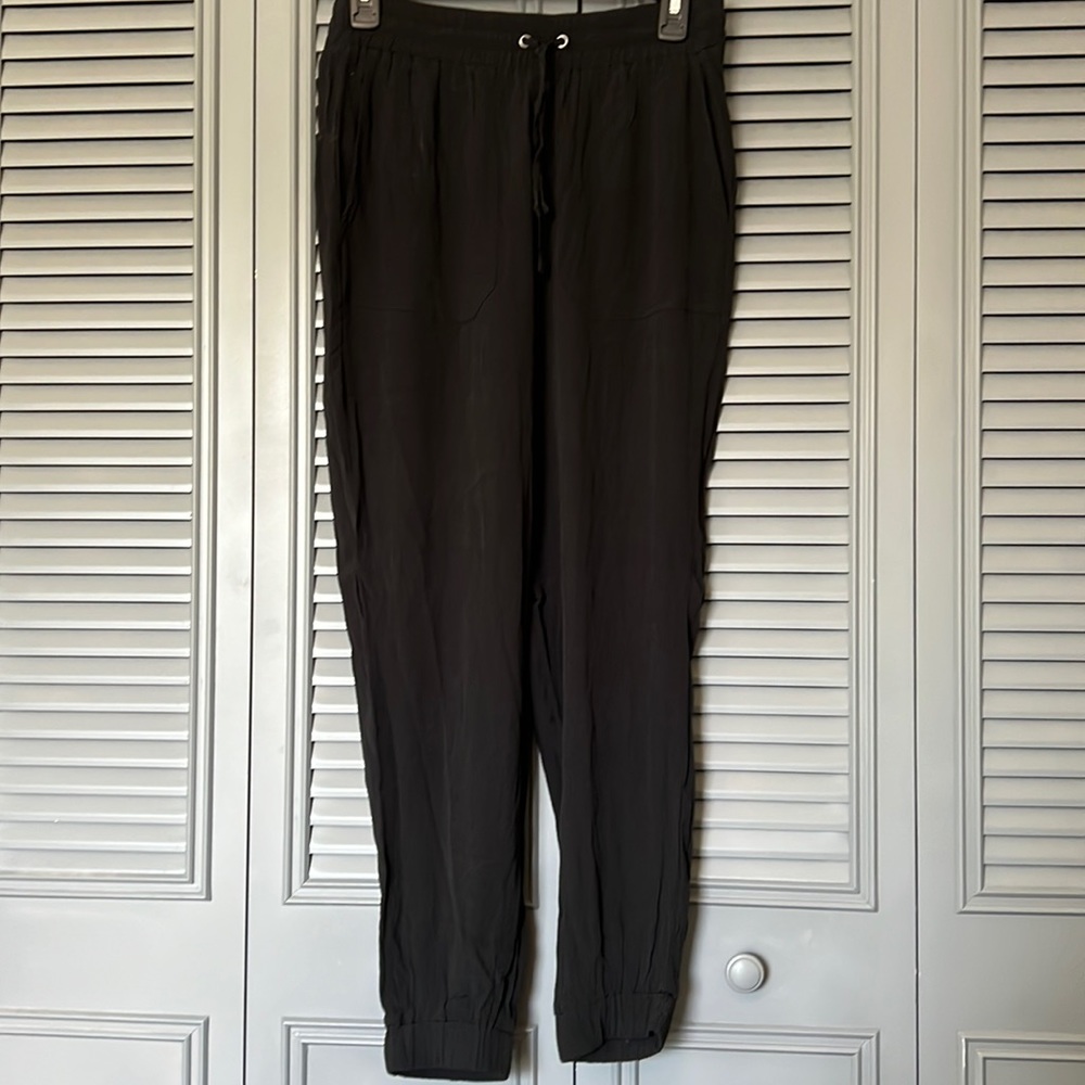 BP : Black Rayon Joggers - Medium